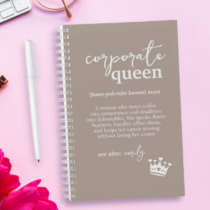 Career Woman Definition in Taupe Notebook