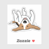 Carefree Beagle | Happy Cartoon Dog Vinyl Sticker