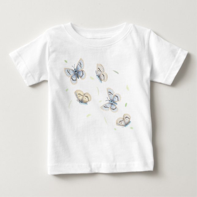 Carefree Butterflies in Flight Baby T-Shirt (Front)