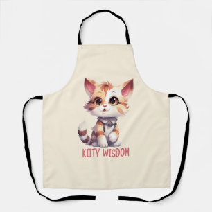 Carefree Cat Attitude – Playful Feline Design Apron