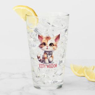 Carefree Cat Attitude – Playful Feline Design Glass