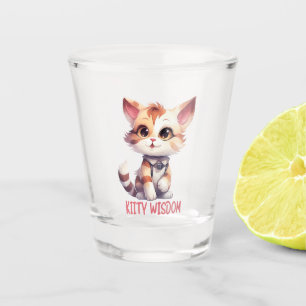 Carefree Cat Attitude – Playful Feline Design Shot Glass