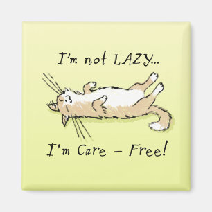 Carefree Cat Magnet