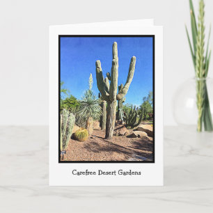 Carefree Desert Gardens Blank Greeting Card