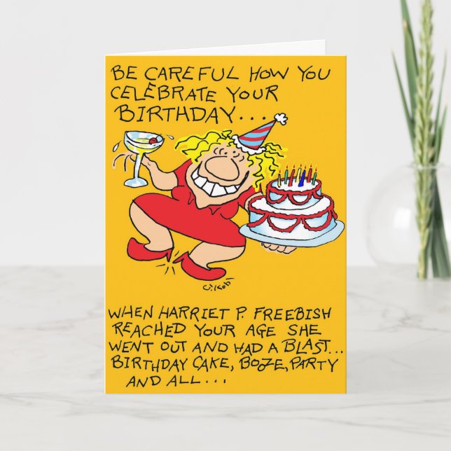 Careful Birthday Card (Front)