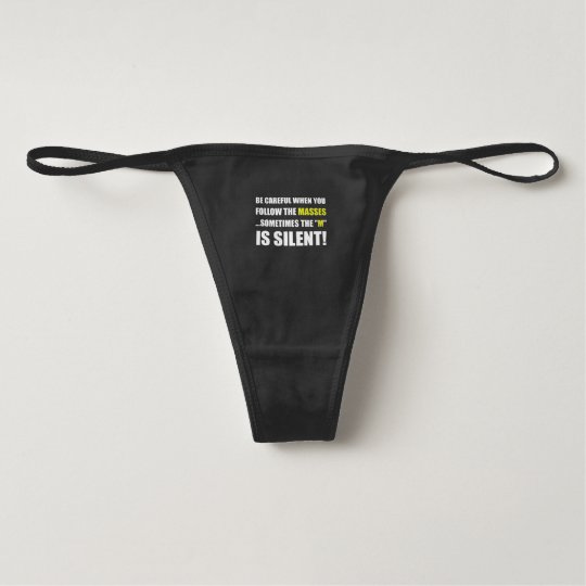 Careful Follow Masses M Is Silent Underwear