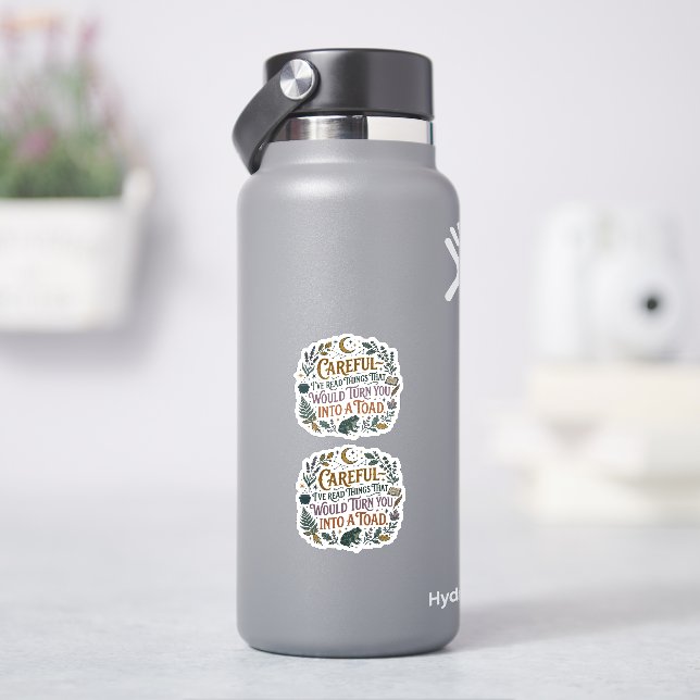 Careful I've Read Things Funny Book Witch Quote  (HydroFlask)
