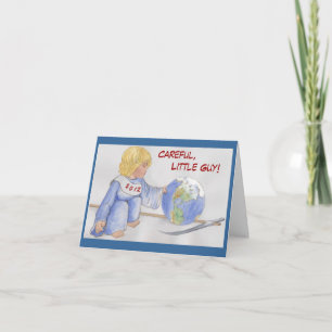 Careful, Little Guy! Holiday Card
