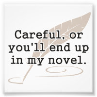 Careful, or You'll End Up In My Novel Writer