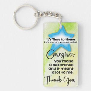 Caregiver appreciation key chain