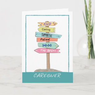 Caregiver Appreciation Thank You Kind Supportive Card