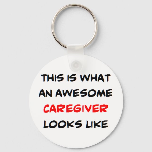 caregiver, awesome key ring (Front)