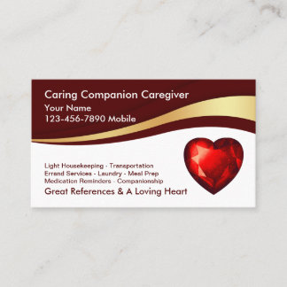 Caregiver Business Cards