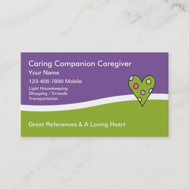 Caregiver Business Cards (Front)