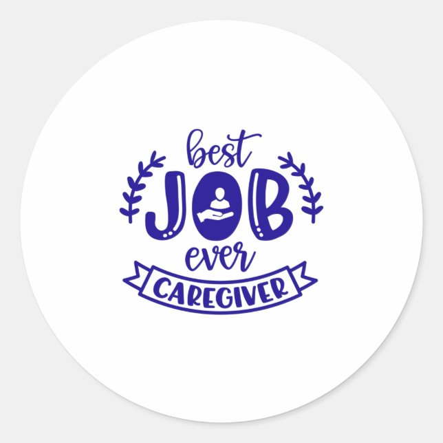 Caregiver, Care giver aid design Classic Round Sticker (Front)