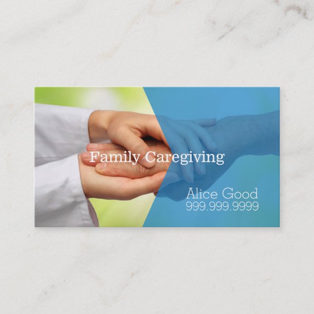 Caregiver Caregiving Nurse Nursing Health Care Business Card (Front)