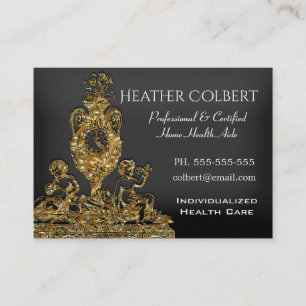 Caregiver  Cherub and Time  Professional Business Card
