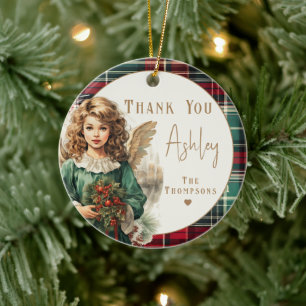 Caregiver Elegant Angel Ceramic Ornament