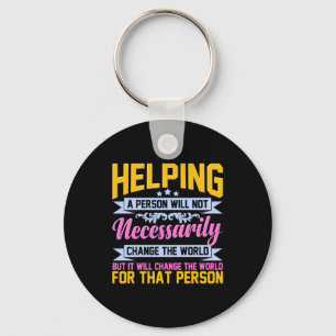 Caregiver Helping Person Healthcare Worker Nurse C Key Ring