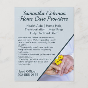 Caregiver Home Care Blue Promotional Business Flyer