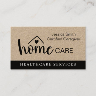 Caregiver Home Help Companionship Business Card