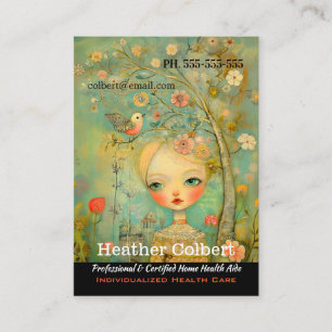 Caregiver Little Bird Helping Hands Business Card