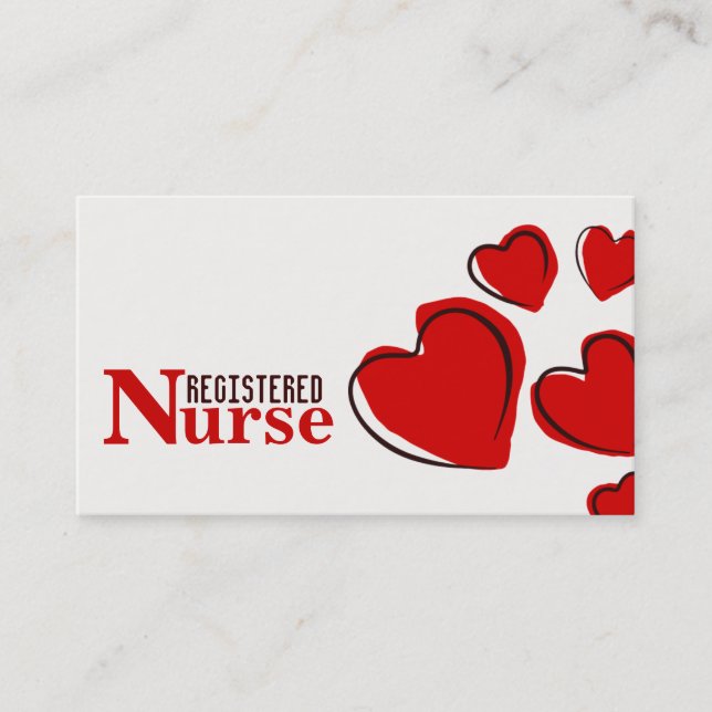 Caregiver Nursing Home Care Nurse Business Card (Front)