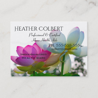 Caregiver  Relaxed Calm Professional Floral Business Card