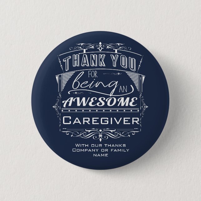 Caregiver Thank You Appreciation 6 Cm Round Badge (Front)