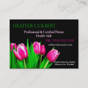 Caregiver Tulips Happy Professional Business Card