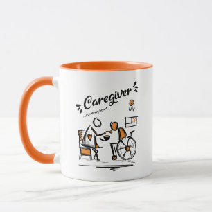 Caregiver with all my Heart. Caregivers Gift Idea Mug