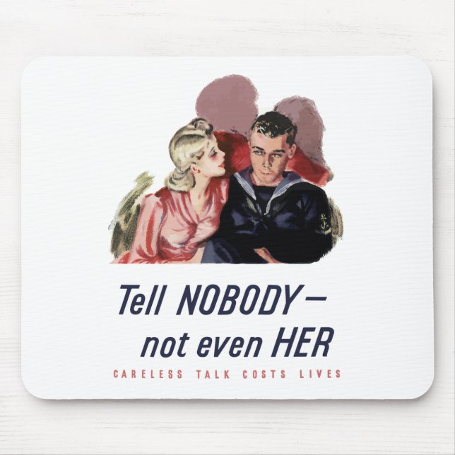 Careless Talk Costs Lives -- WW2 Mouse Pad (Front)