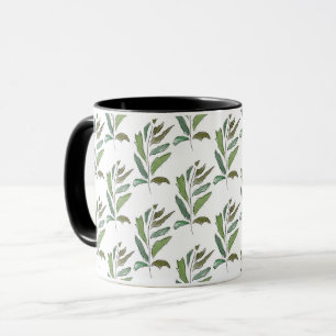 Careless twig in pastel colours on white. mug