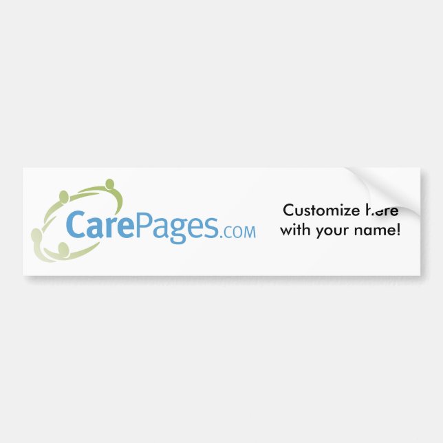 CarePages.com Custom Bumper Sticker (Front)
