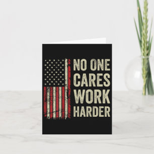Cares Work Harder - Motivational Workout Gym (back Card