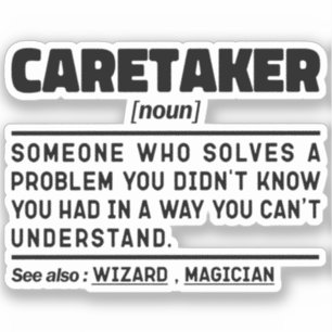 Caretaker Noun Appreciation Birthday Present Funny