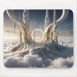 Caretakers Guard Sky Portal In The Clouds Mouse Pad