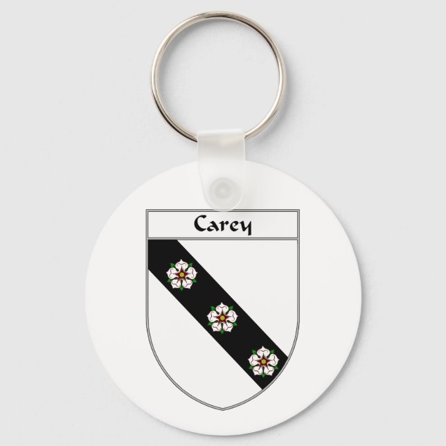 Carey Coat of Arms/Family Crest Key Ring (Front)
