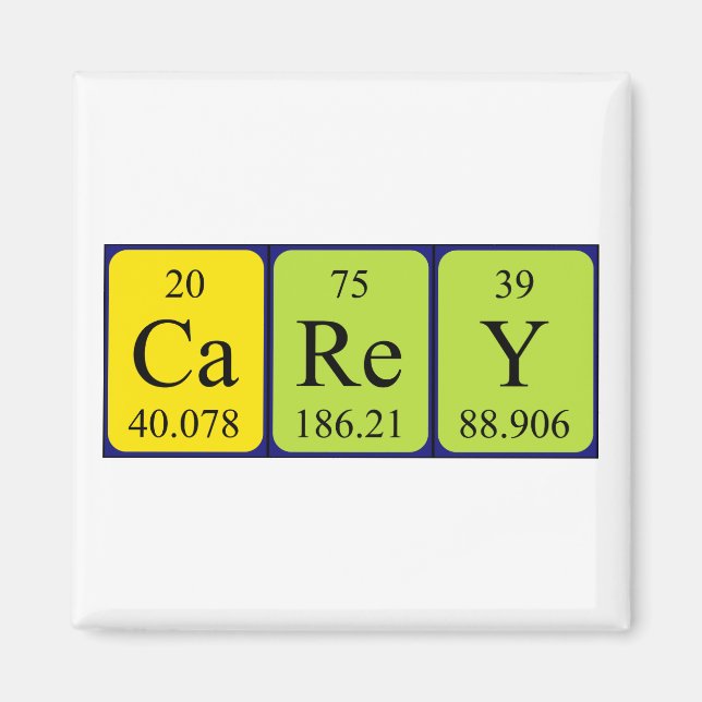 Carey periodic table name magnet (Front)