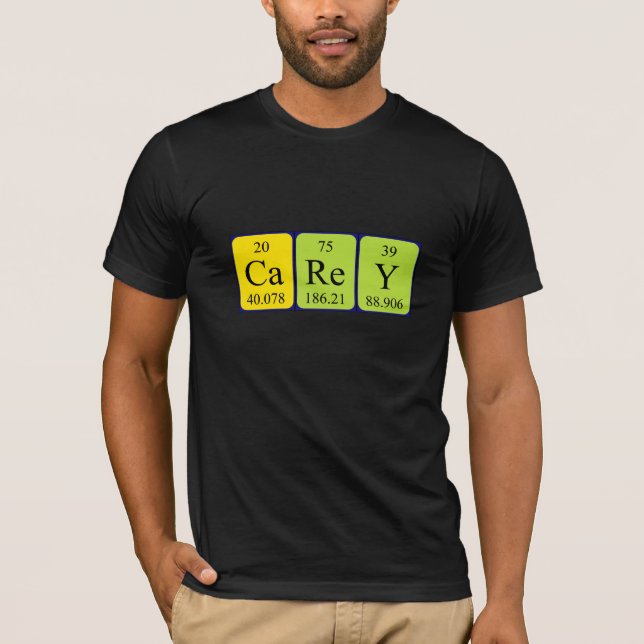 Carey periodic table name shirt (Front)