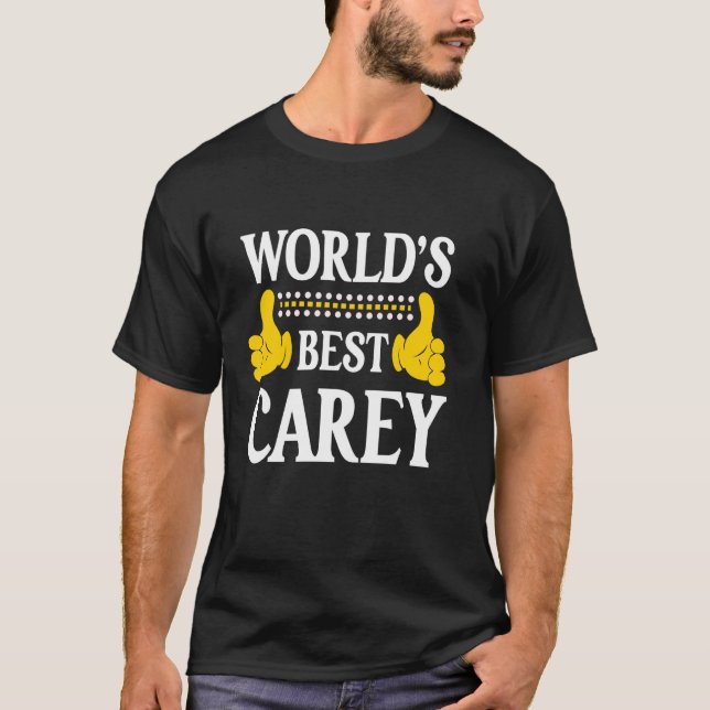 Carey Surname Funny Team Family Last Name World's  T-Shirt (Front)