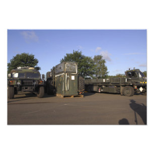 Cargo being prepared photo print