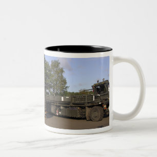 Cargo being prepared Two-Tone coffee mug