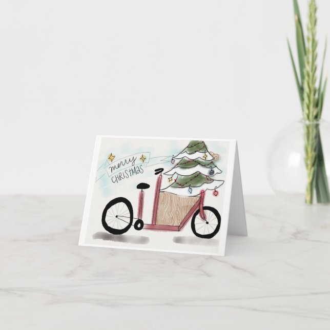 Cargo Bike Christmas Holiday Card (Front)