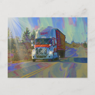 Cargo Lorry Big Rig Truckers Gifts Postcard