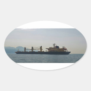 Cargo Ship Andermatt Oval Sticker