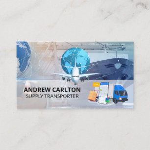Cargo Shipping Air Boat Trucking Freight Business Card