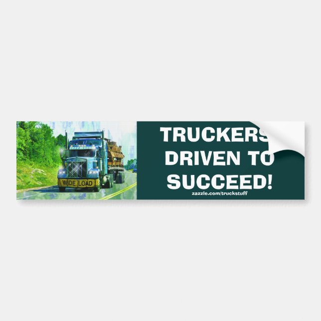 CARGO TRUCK BIG RIG TRUCKERS Bumper Sticker (Front)