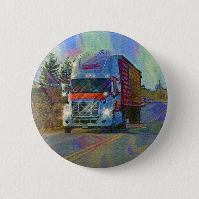 CARGO TRUCK BIG RIG TRUCKERS Gifts 6 Cm Round Badge (Front)