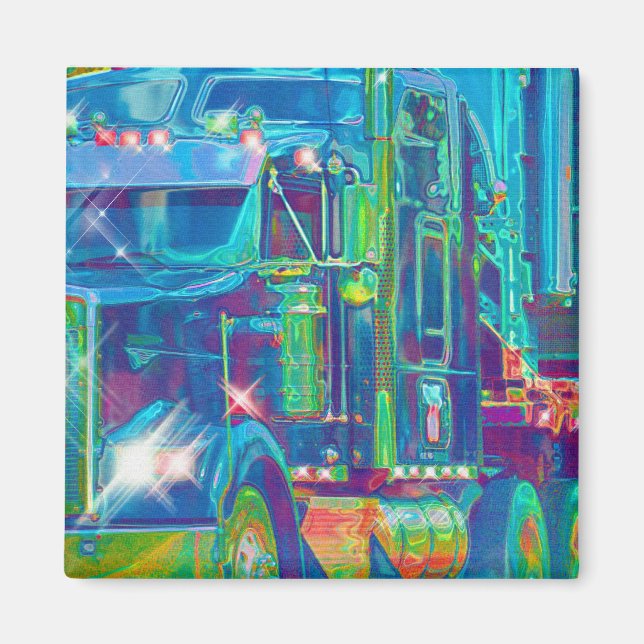 CARGO TRUCK BIG RIG TRUCKERS Gifts Magnet (Front)